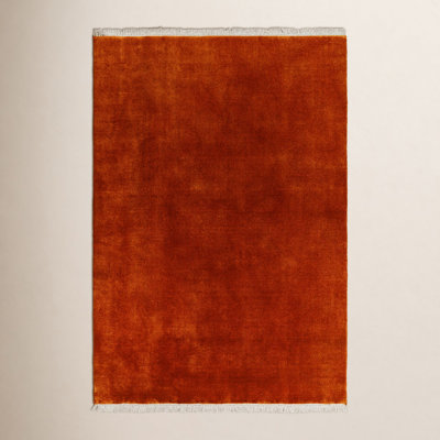 Clio Hand-Woven Red Wool Rug