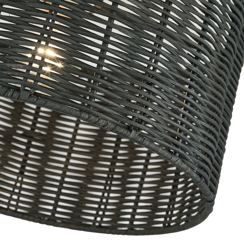 Plafonnier semi-encastré noir moyen 1 lumière Adabella, Noir mat