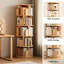 Bibliothèque ronde rotative à 5 niveaux à 360 degrés avec base stable, conception à chicane et rangement facile d'accès pour les petits espaces de bureau