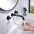 Wall Mounted Optional 2-handle Bathroom Faucet