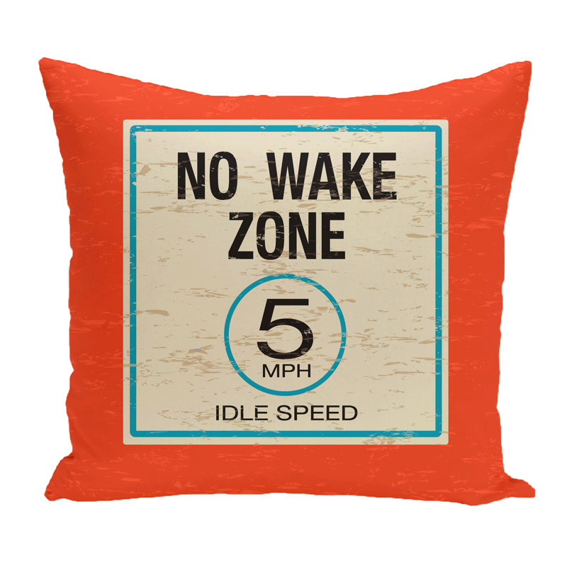 Outdoor Reversible Throw Pillow, Orange, 16" x 16"