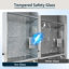 Porte de douche coulissante encadrée en noir mat avec verre transparent-121655285