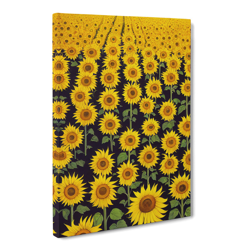 Lehoux Sunflower Field Art Vol.4 - Wrapped Canvas Print, 50cm H x 35cm W