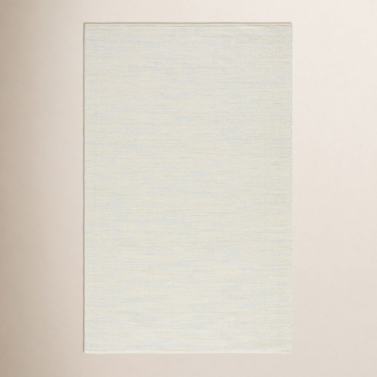 Dallis Green Ivory Handmade Cotton Rug, Rectangle 5' x 8'