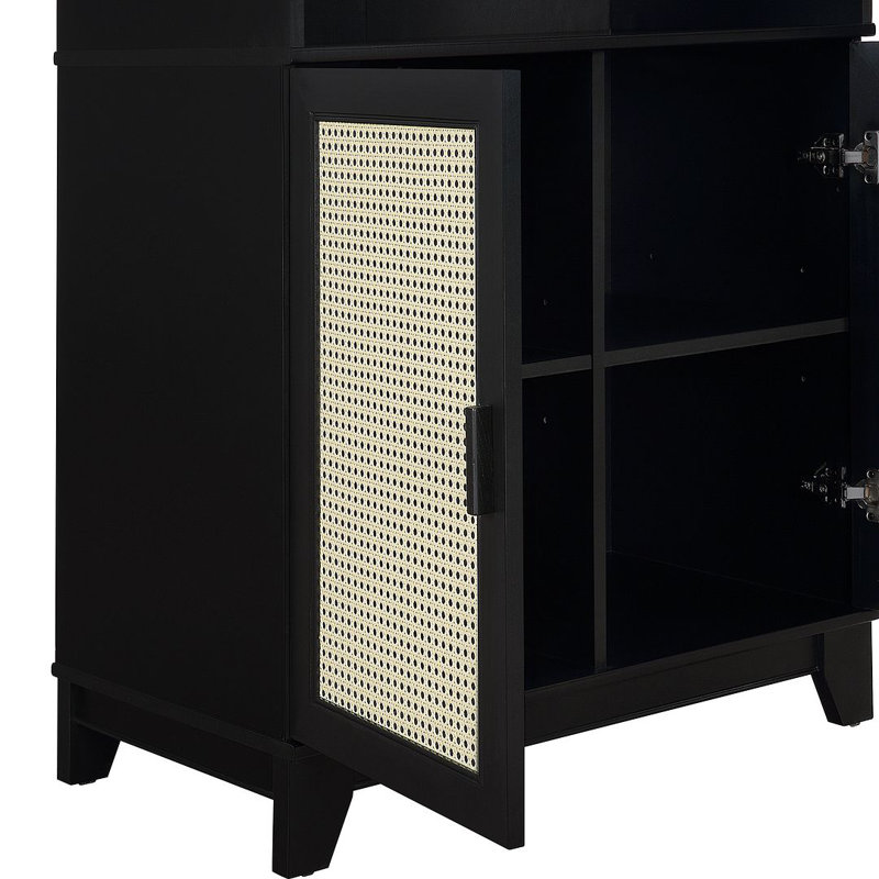 Cailidh Book Cabinet Storage Bookcase, Black