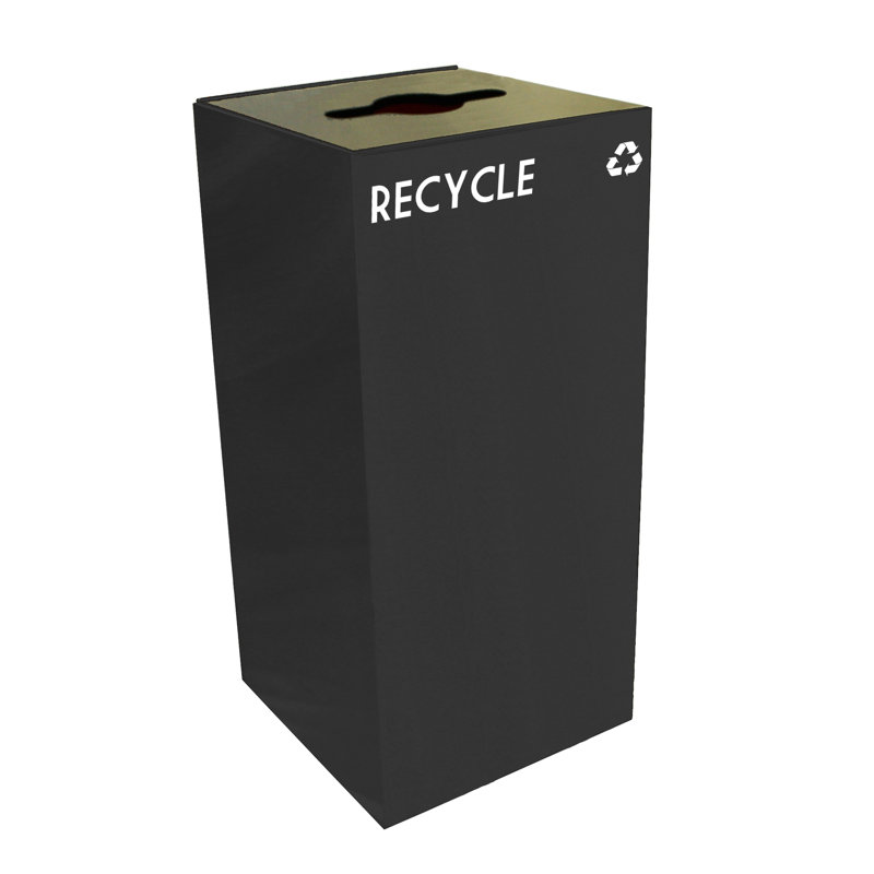 Poubelle de recyclage Geocube 24 gallons, 32 gallons, Dessus combiné, Anthracite