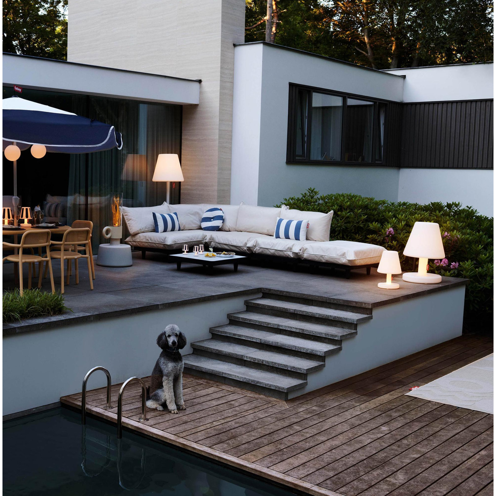 Paletti Sunbrella® Patio Lounge Chair, Olefin Sahara