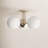 Luna Glass Semi Flush Mount-306874427