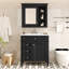 Ensemble de meuble-lavabo autoportant 30 po avec lavabo supérieur, meuble-lavabo moderne avec 2 tiroirs et un tiroir basculant, meuble-lavabo autoportant avec miroir, meuble-lavabo simple, meuble-lavabo
