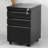 3-Drawer Mobile File Cabinets Rolling Metal Filing Cabinet For Legal & Letter File Anti-Tilt Design With Lock Under Desk Office Drawers Fully Assembled Except Casters-1567084373