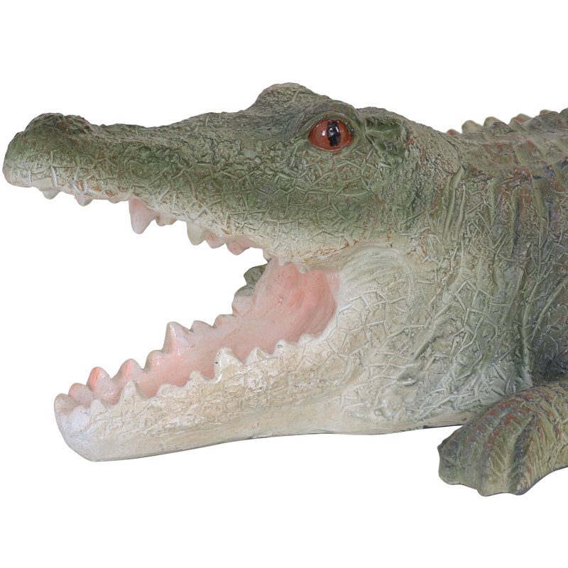 Gattis 18" Weather-Resistant Alligator Garden Statue