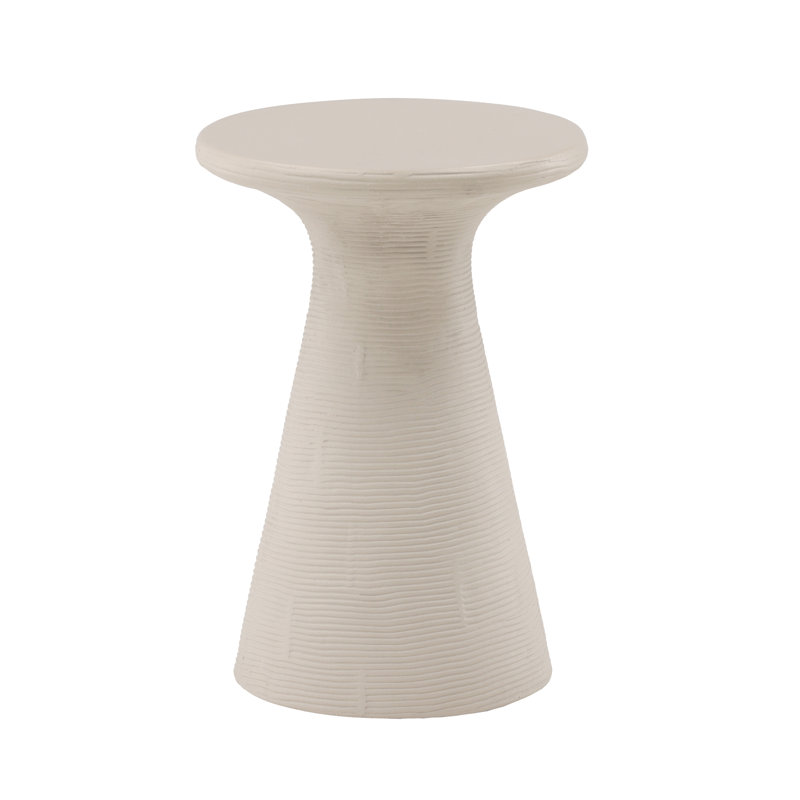 Fania Concrete Outdoor Side Table, 19.5" H x 14" W x 14" L