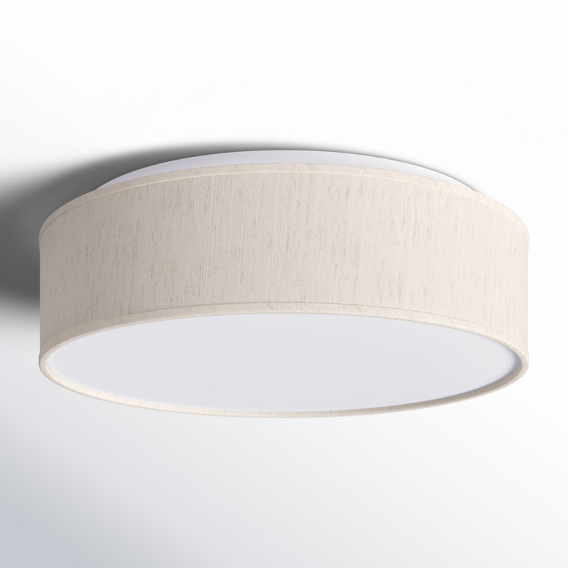 Armande Linen LED Flush Mount, Beige