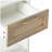 15.75" Rattan End table with  drawer, Modern nightstand, side table for living room, bedroom,white