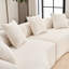 4 places en tissu chenille blanc, éponge 30D, dureté 60, siège d'appoint design innovant