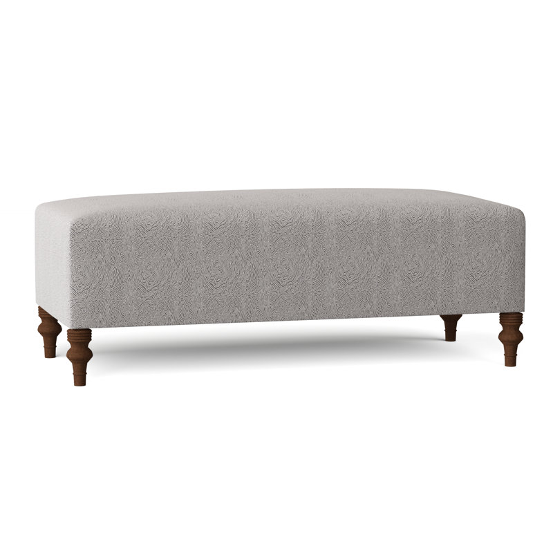 Banc rembourré Ryker, Noyer foncé, Chenille Malibu Parchment Performance