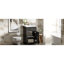 Meuble-lavabo de 20 pouces avec lavabo en céramique, attrait moderne et rangement fixé à la porte pour une protection élégante contre le débordement noir, tablettes réglables