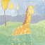 «Pelaez Quinn's Giraffe», reproduction sur toile tendue-225425496