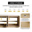Meuble-lavabo autoportant avec lavabo double en résine