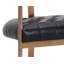 Fauteuil capitonné en cuir reconstitué H 19,5 po Jaynell - noir
