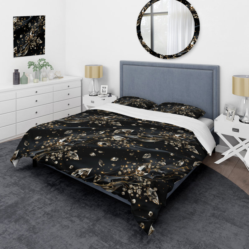 Ensemble de housse de couette Glamour, Housse de couette pour très grand lit et 2 très