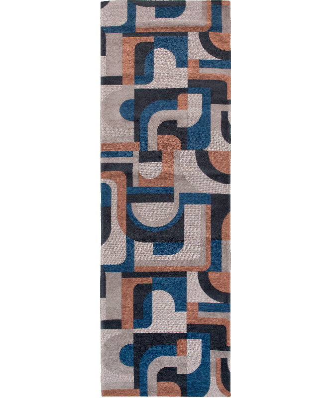 Geometric Area Rug, Runner 80 x 250cm