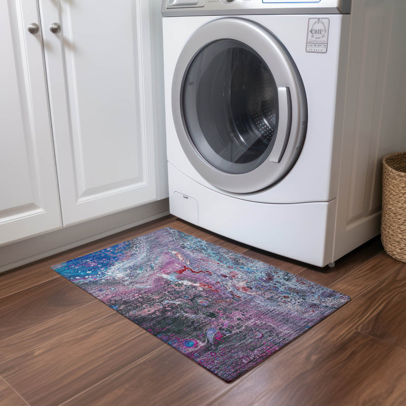 Fayme Indoor/Outdoor Area Rug with Non-Slip Backing, Rectangle 1'8" x 2'6"