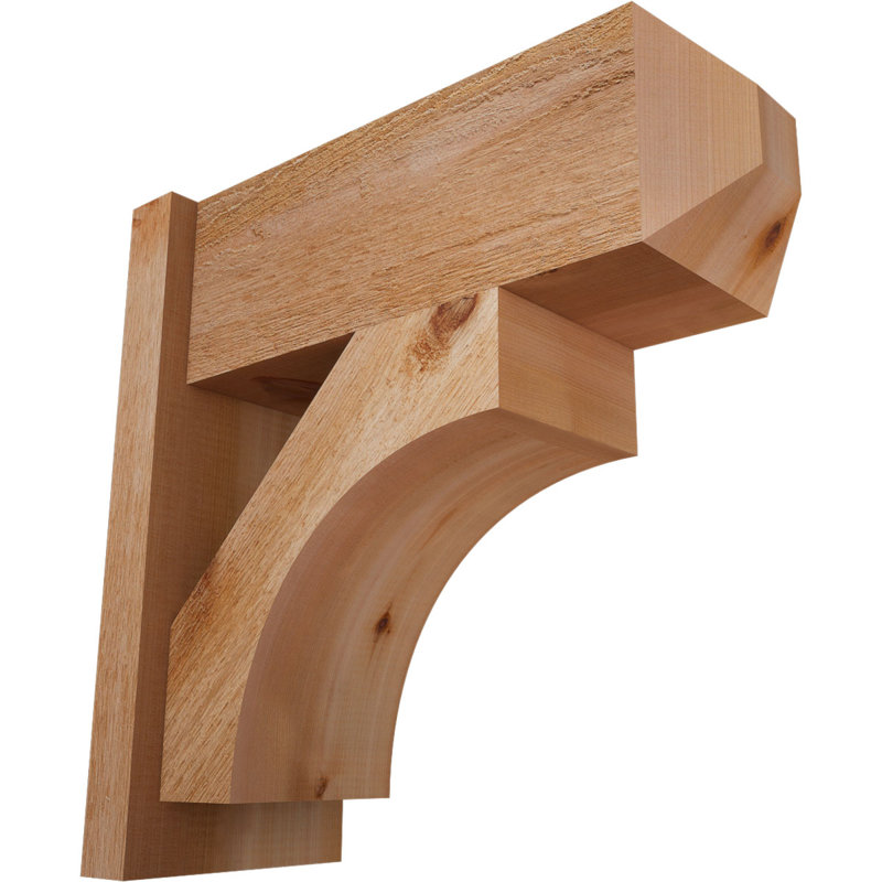 Persienne en bois rustique Westlake Craftsman, Cèdre rouge de l'Ouest de 8 po (sciage brut), P 14 po x H 18 po