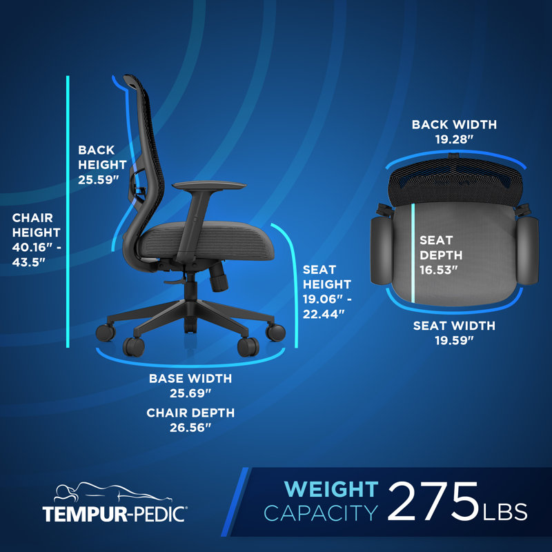 ProTask Swivel Executive Chair, Gray