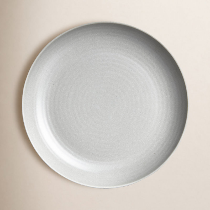 Brooklyn Melamine Dinner Plate, Light Gray