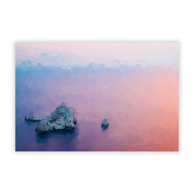 Pink Sunset in Ibiza Spain - Frameless Print