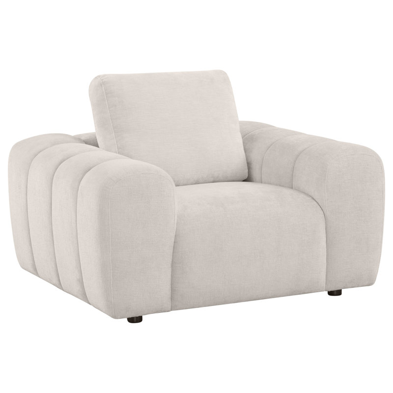 Fauteuil d'appoint rembourré ivoire Storie, Ivory