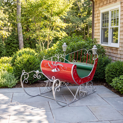 Large Victorian Christmas Sleigh Lawn Art