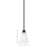 Edge Stem Hung Mini Pendant Shown In Espresso Finish With 5.5" Fluted Italian Ice Glass