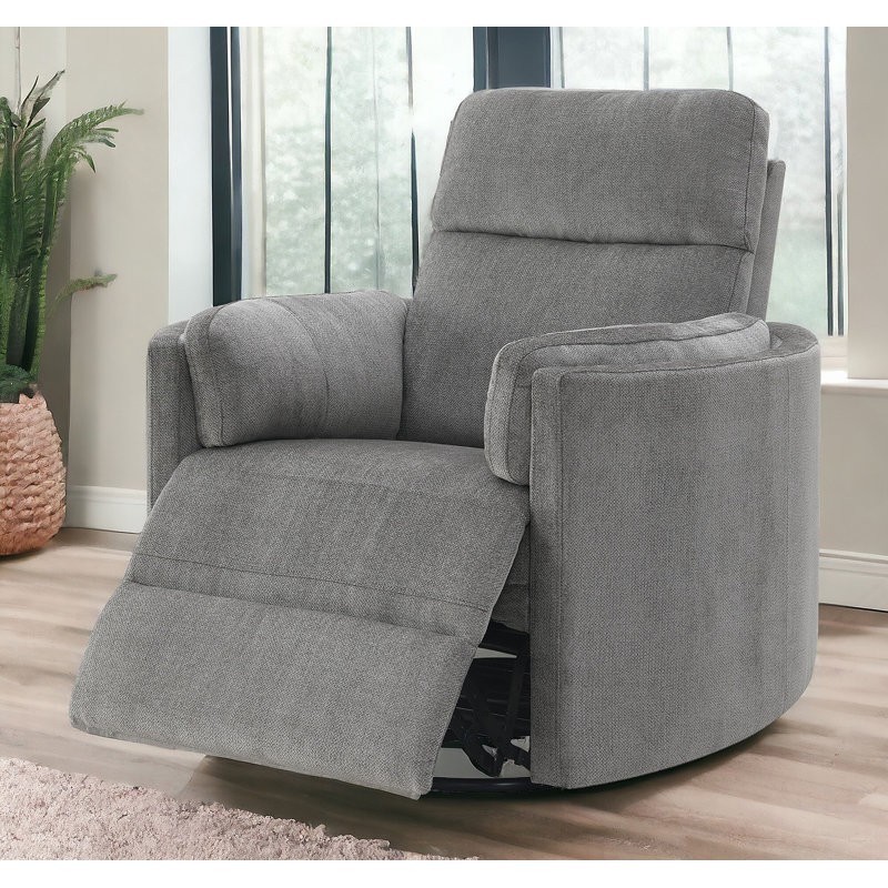 Fauteuil inclinable oscillant Sagen, Chenille gris anthracite