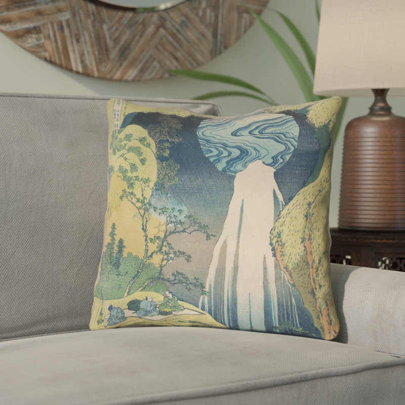 Coussin Katsushika Hokusai, 14 po x 14 po