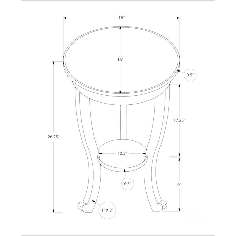 Classically Designed Round Accent Table