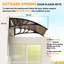 Outsunny 120cm W x 75cm D Polycarbonate Cover Retractable Door / Window Awning