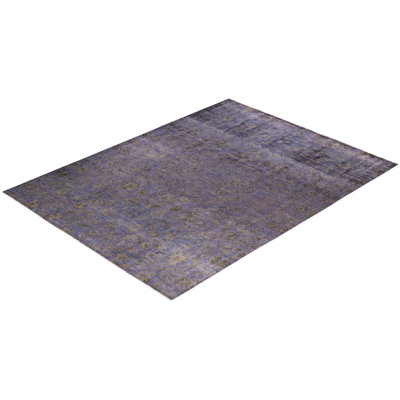 Devine One-of-a-Kind 9'1" X 11'8" 2010s Wool Area Rug in Purple