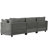 Premium Chenille Sectional Sofa with Curved Chaise Lounge