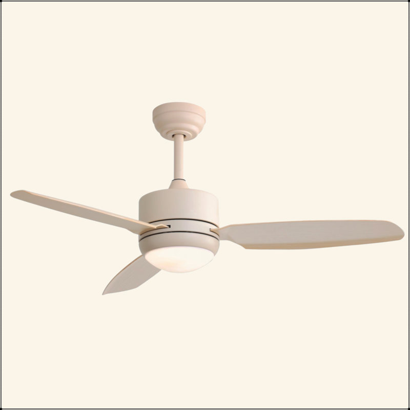 Ventilateur de plafond 46 pouces avec lumières 3 pales ABS 6 vitesses moteur à télécommande pour salon