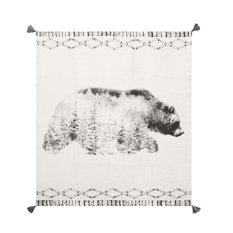 Bear Forest Printed Throw Blanket