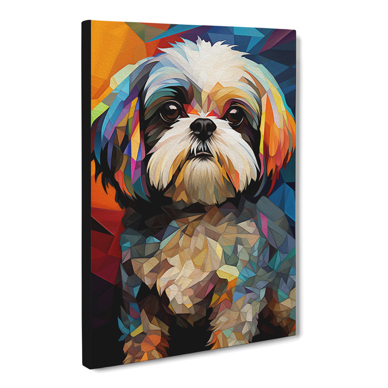 Shih Tzu Cubism - Wrapped Canvas, 76cm H x 50cm W x 3cm D