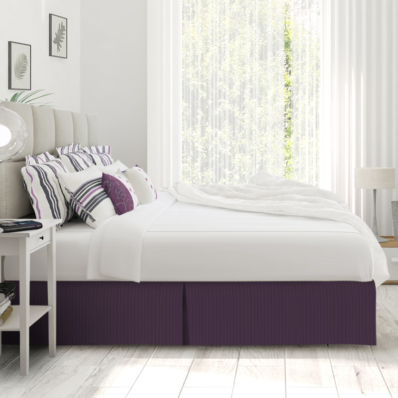 Jupe de lit 14 po , Complète, Mauve aubergine