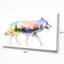Loup double exposition - impression sur toile tendue-715405502