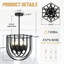 Lustre géométrique à intensité variable 6 lumières avec cadre en fer Herrin-18737833