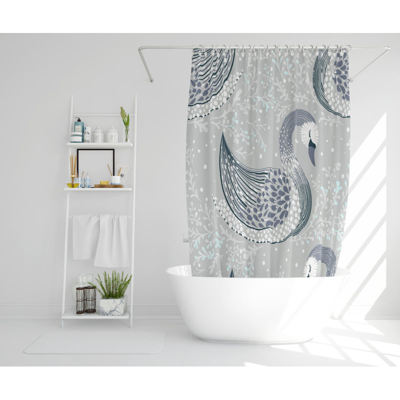Silenus 2 Piece Polyester Shower Curtain Set, 168cm H x 168cm W