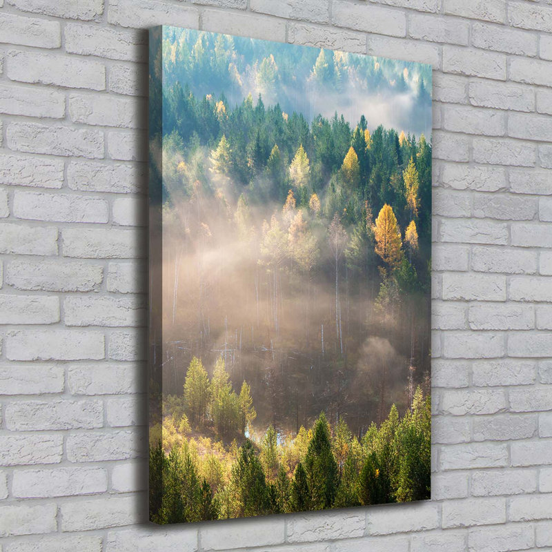 Fog Over The Forest - Wrapped Canvas Print