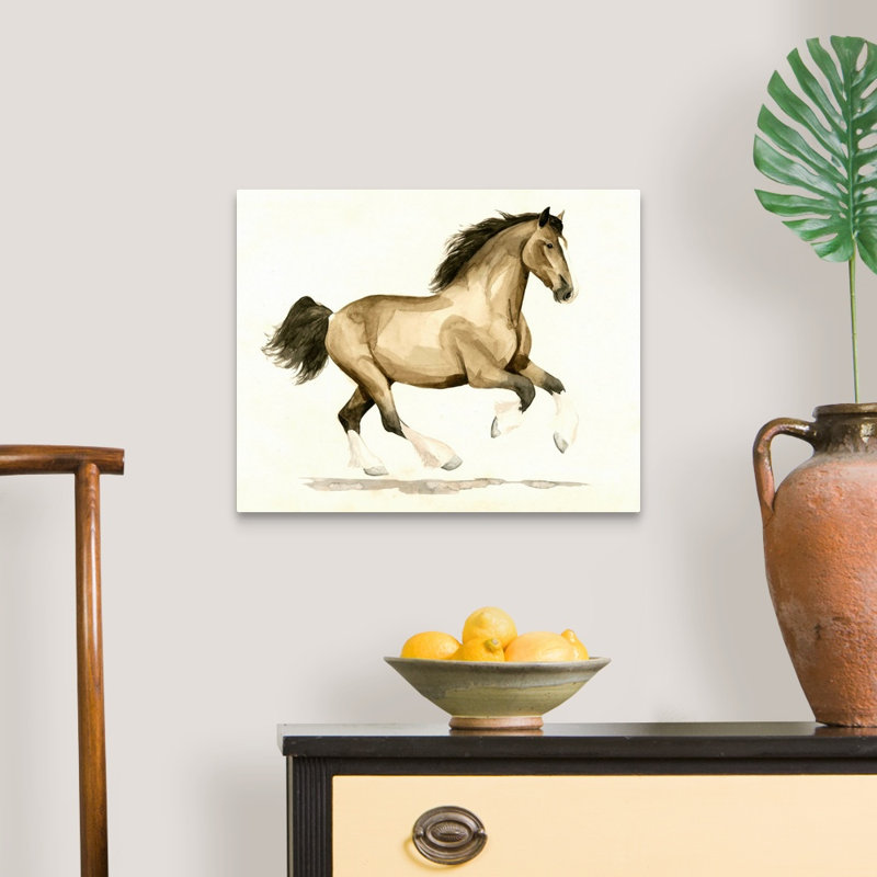 Clydesdale I, art mural sur toile, H 16 po x l 20 po x P 1 po, Toile tendue