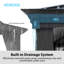 Pavillon de jardin en aluminium à toit double avec toit rigide-103556156